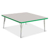 Square Activity Table - 48" X 48", Mobile - Gray/Purple/Gray
