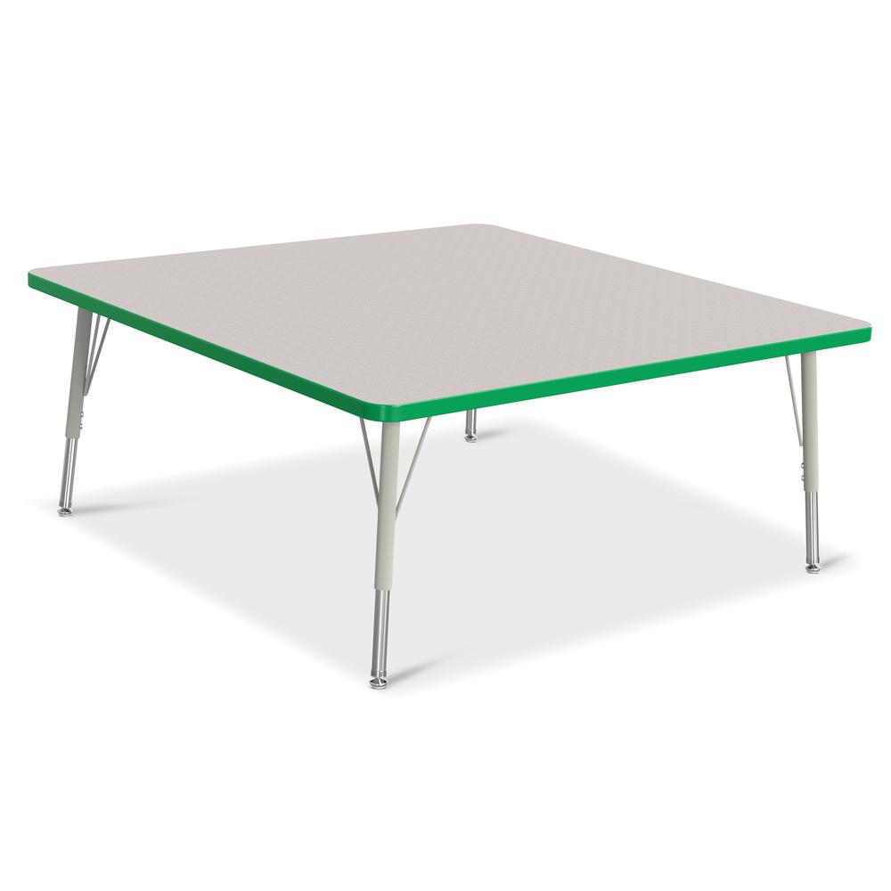 Square Activity Table - 48" X 48", Mobile - Gray/Purple/Gray