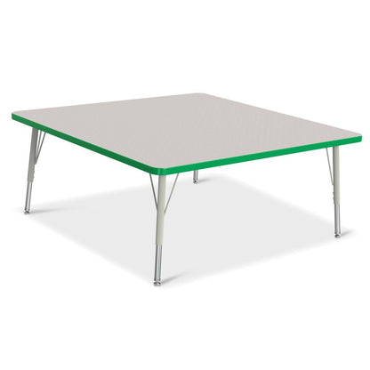 Square Activity Table - 48" X 48", Mobile - Gray/Purple/Gray