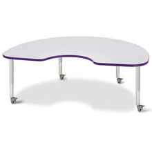 Kidney Activity Table - 48" X 72", Mobile - Gray/Purple/Gray