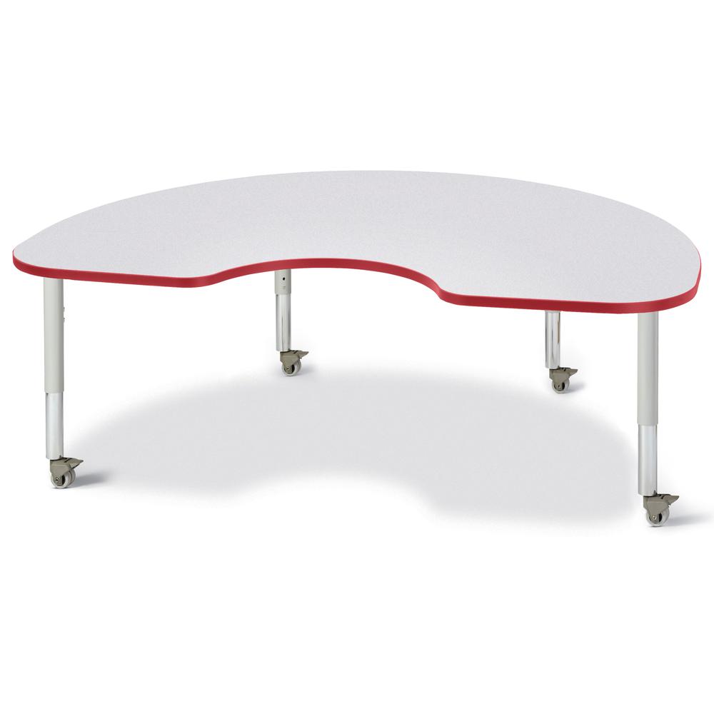 Kidney Activity Table - 48" X 72", Mobile - Gray/Purple/Gray