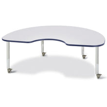 Kidney Activity Table - 48" X 72", Mobile - Gray/Navy/Gray