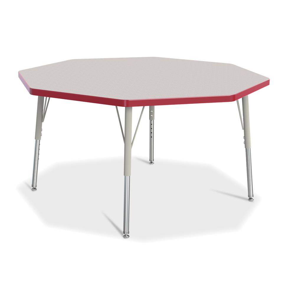 Round Activity Table - 48" Diameter, Mobile - Gray/Purple/Gray