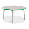 Octagon Activity Table - 48" X 48", Mobile - Gray/Purple/Gray