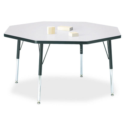 Octagon Activity Table - 48" X 48", Mobile - Gray/Purple/Gray