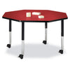 Round Activity Table - 48" Diameter, Mobile - Gray/Purple/Gray