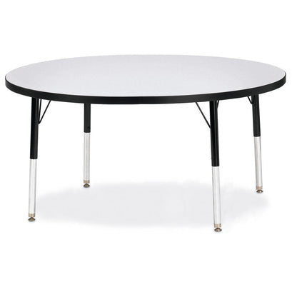 Round Activity Table - 48" Diameter, Mobile - Gray/Purple/Gray