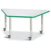 Trapezoid Activity Tables - 24" X 48", Mobile - Gray/Purple/Gray