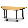 Trapezoid Activity Tables - 24" X 48", Mobile - Gray/Purple/Gray