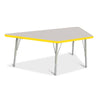 Trapezoid Activity Tables - 30" X 60", Mobile - Gray/Purple/Gray