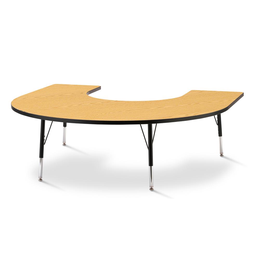 Horseshoe Activity Table - 66" X 60", Mobile - Gray/Purple/Gray