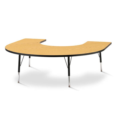Horseshoe Activity Table - 66" X 60", Mobile - Gray/Purple/Gray