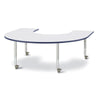 Horseshoe Activity Table - 66" X 60", Mobile - Gray/Navy/Gray
