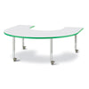 Horseshoe Activity Table - 66" X 60", Mobile - Gray/Purple/Gray