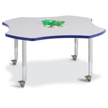 Four Leaf Activity Table - 48", Mobile - Gray/Blue/Gray