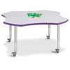 Four Leaf Activity Table - 48", Mobile - Gray/Purple/Gray