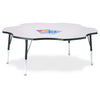 Six Leaf Activity Table - 60", Mobile - Gray/Purple/Gray