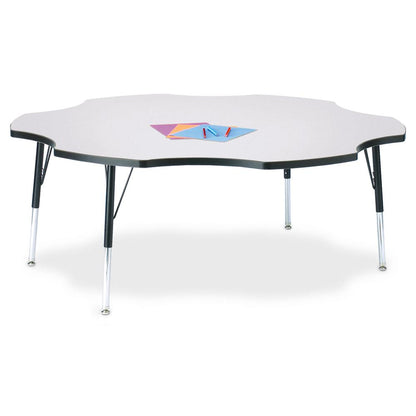 Six Leaf Activity Table - 60", Mobile - Gray/Purple/Gray