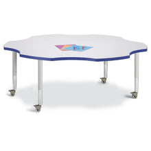 Six Leaf Activity Table - 60", Mobile - Gray/Blue/Gray
