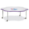 Six Leaf Activity Table - 60", Mobile - Gray/Purple/Gray