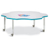 Six Leaf Activity Table - 60", Mobile - Gray/Purple/Gray