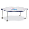 Six Leaf Activity Table - 60", Mobile - Gray/Navy/Gray