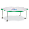 Six Leaf Activity Table - 60", Mobile - Gray/Purple/Gray