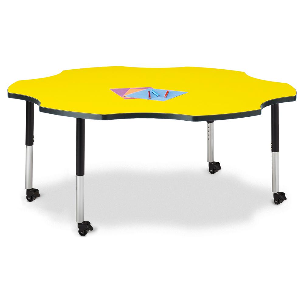 Six Leaf Activity Table - 60", Mobile - Gray/Purple/Gray