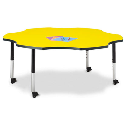 Six Leaf Activity Table - 60", Mobile - Gray/Purple/Gray