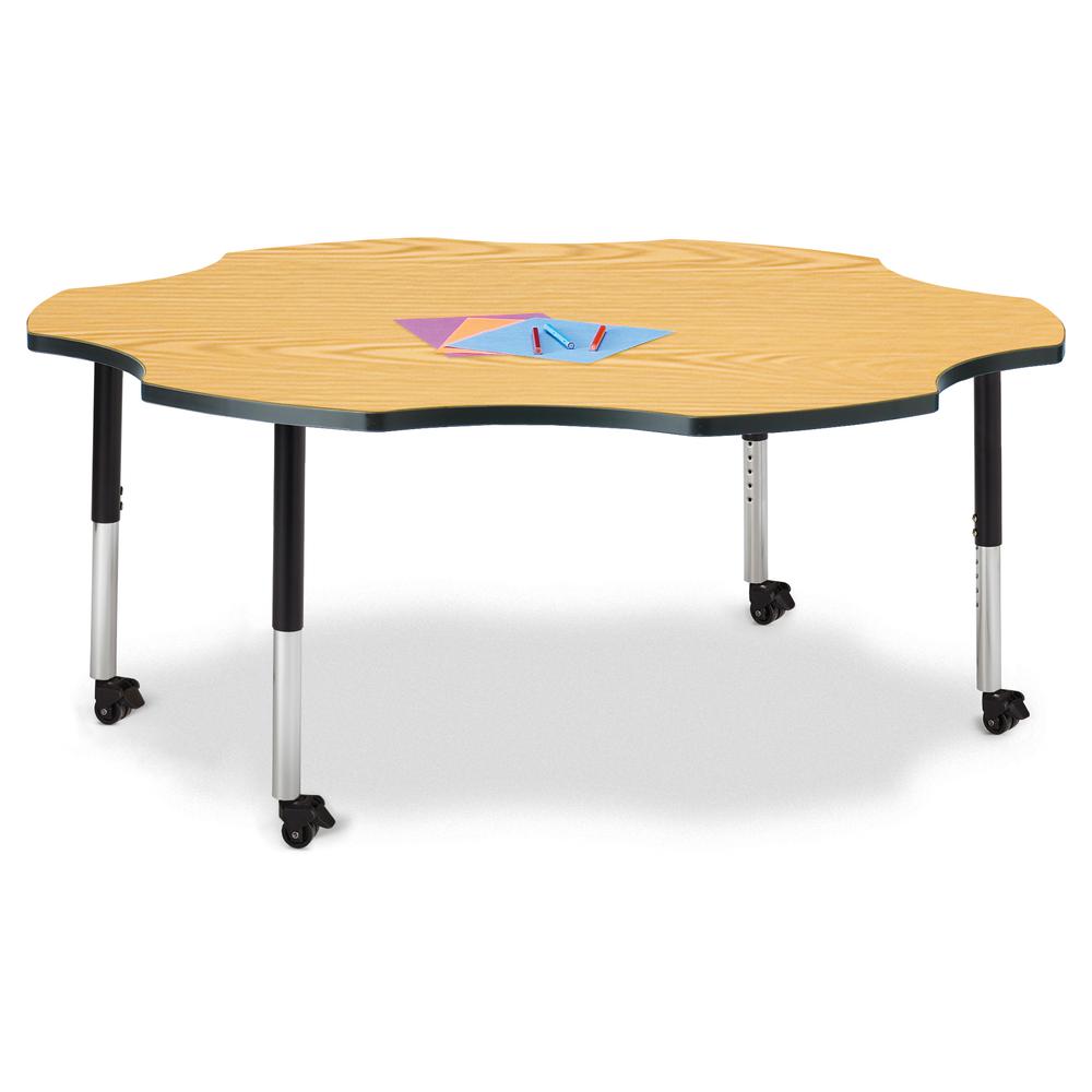 Six Leaf Activity Table - 60", Mobile - Gray/Purple/Gray