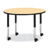 Round Activity Table - 42" Diameter, Mobile - Gray/Purple/Gray