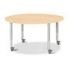 Round Activity Table - 42" Diameter, Mobile - Gray/Purple/Gray