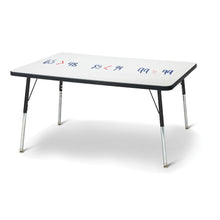 Berries® Rectangle Dry Erase Table - 48" x 30", A-height - Write-n-Wipe/Black/Black