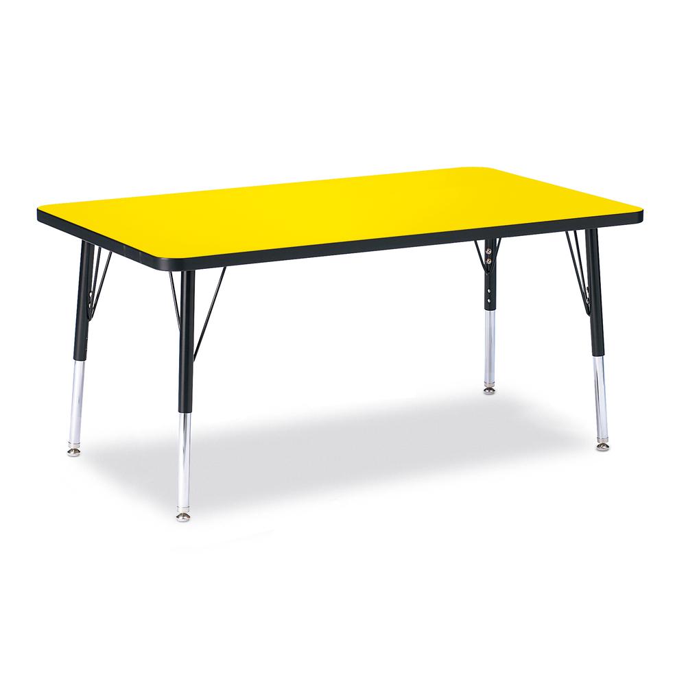 Rectangle Activity Table - 30" X 48", Mobile - Gray/Purple/Gray