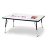 Berries® Rectangle Dry Erase Table - 48" x 30", E-height - Write-n-Wipe/Black/Black