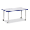 Rectangle Activity Table - 30" X 48", Mobile - Gray/Blue/Gray