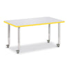 Rectangle Activity Table - 30" X 48", Mobile - Gray/Yellow/Gray