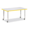 Rectangle Activity Table - 30" X 48", Mobile - Gray/Yellow/Gray