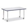 Rectangle Activity Table - 30" X 48", Mobile - Gray/Navy/Gray