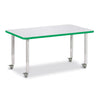 Rectangle Activity Table - 30" X 48", Mobile - Gray/Purple/Gray