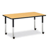 Rectangle Activity Table - 30" X 48", Mobile - Oak/Black/Black
