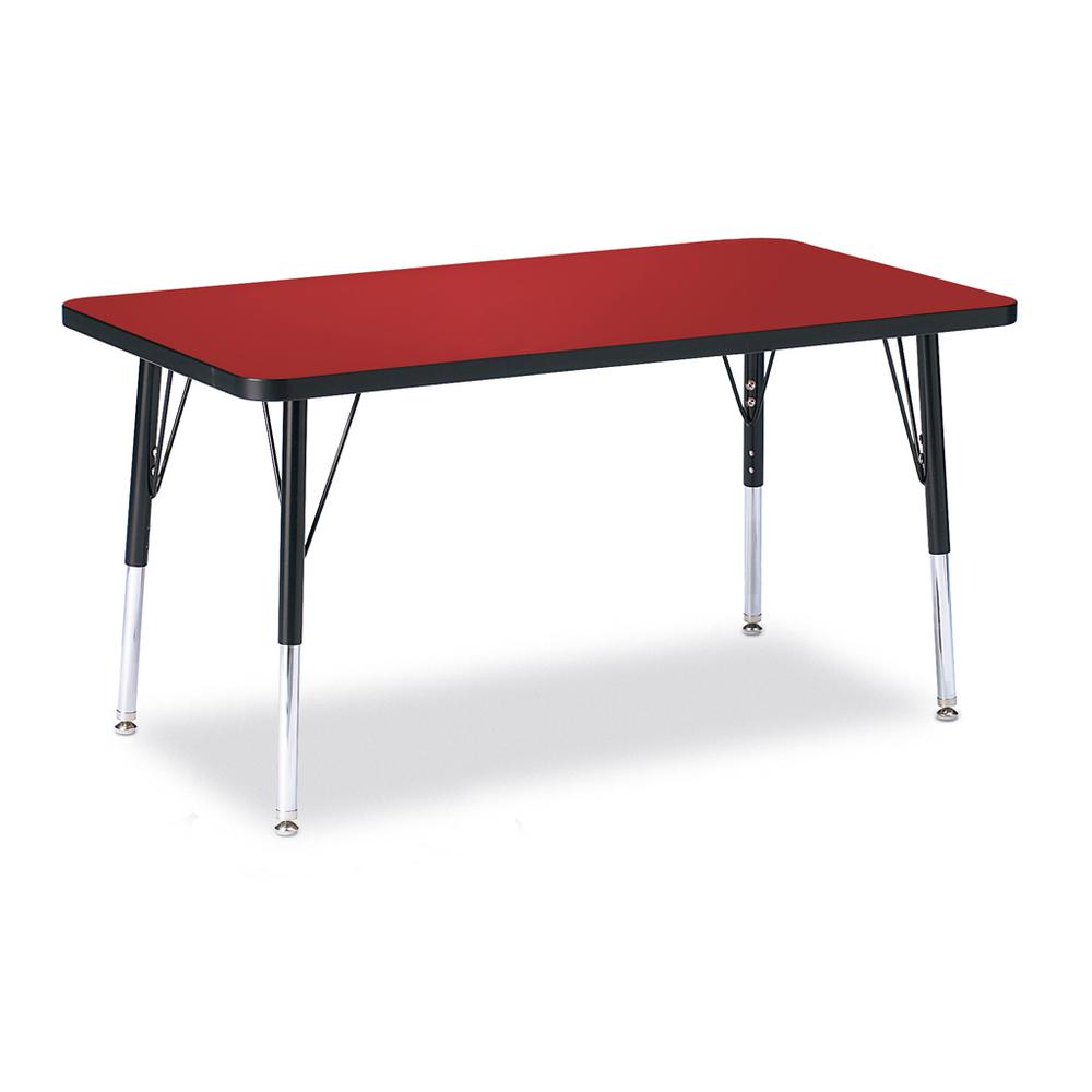 Rectangle Activity Table - 24" X 36", Mobile - Gray/Purple/Gray