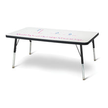 Berries® Rectangle Dry Erase Table - 36" x 24", E-height - Write-n-Wipe/Black/Black