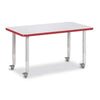 Rectangle Activity Table - 24" X 36", Mobile - Gray/Purple/Gray