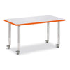 Rectangle Activity Table - 24" X 36", Mobile - Gray/Orange/Gray
