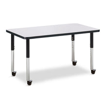 Rectangle Activity Table - 24" X 36", Mobile - Gray/Black/Black