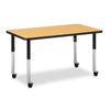 Rectangle Activity Table - 24" X 36", Mobile - Oak/Black/Black
