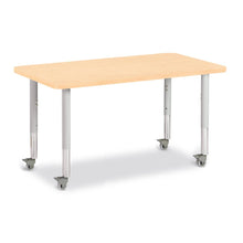 Rectangle Activity Table - 24" X 36", Mobile - Maple/Maple/Gray