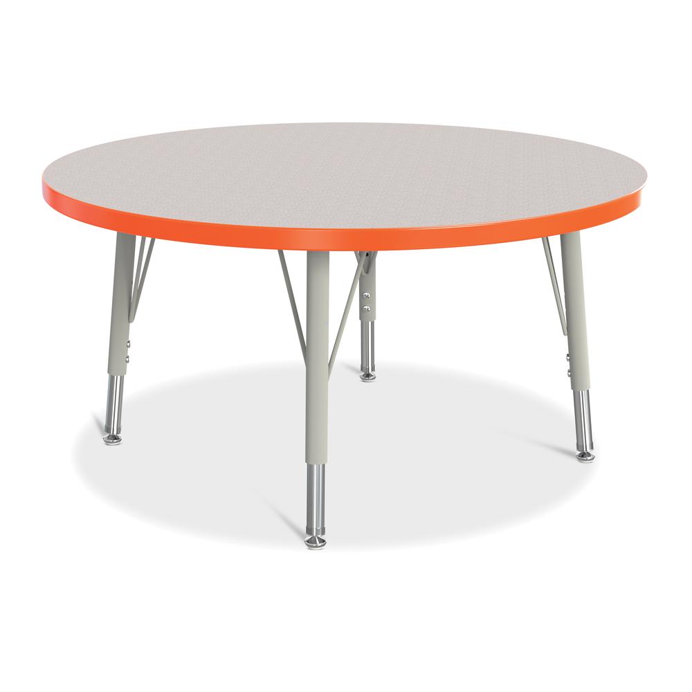 Round Activity Table - 36" Diameter, Mobile - Gray/Purple/Gray