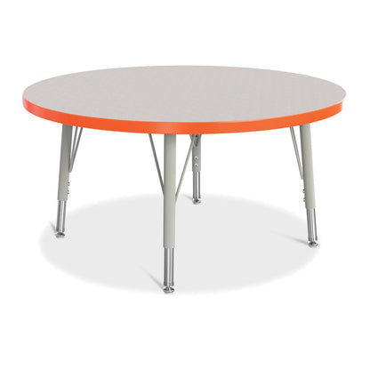 Round Activity Table - 36" Diameter, Mobile - Gray/Purple/Gray